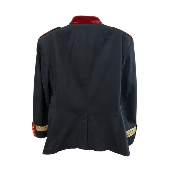 New Ralph Lauren Medium Black Red Velvet Military Equestrian Hussar Jacket S 16 - Picture 3 of 15